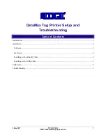 Предварительный просмотр 1 страницы Edge DataMax Set Up And Troubleshooting