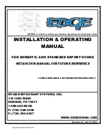 Предварительный просмотр 1 страницы Edge EDGE2440 Installation & Operating Manual