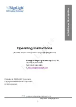 EdgeLight AF14B Series Operating Instructions Manual предпросмотр