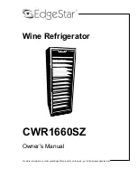 Preview for 1 page of EdgeStar CWR1660SZ Owner'S Manual