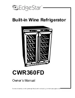 EdgeStar CWR360FD Owner'S Manual предпросмотр