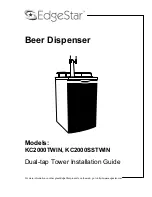 EdgeStar KC2000TWIN Installation Manual предпросмотр