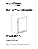 EdgeStar Koldfront BWR460BL Owner'S Manual preview