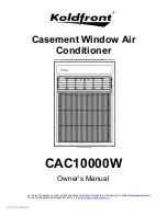 Preview for 1 page of EdgeStar Koldfront CAC10000W Owner'S Manual