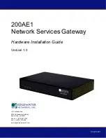 Edgewater Networks 200AE1 Installation Manual preview