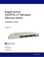 Preview for 1 page of Edgewater Networks EdgeConnect 2402PoE Installation Manual