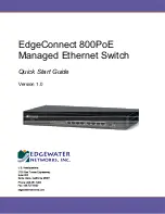 Предварительный просмотр 1 страницы Edgewater Networks EdgeConnect 800PoE Quick Start Manual