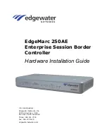 Предварительный просмотр 1 страницы Edgewater Networks EdgeMarc 250AE Hardware Installation Manual