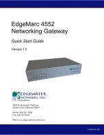 Предварительный просмотр 1 страницы Edgewater Networks EdgeMarc 4552 Quick Start Manual