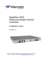 Preview for 1 page of Edgewater Networks EdgeMarc 4603 Installation Manual