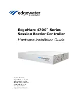 Предварительный просмотр 1 страницы Edgewater Networks EdgeMarc 4700 Series Hardware Installation Manual