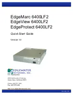 Предварительный просмотр 1 страницы Edgewater Networks EdgeMarc 6400LF2 Quick Start Manual