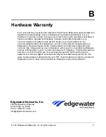 Предварительный просмотр 17 страницы Edgewater Networks EdgeProtect 7300 Hardware Installation Manual