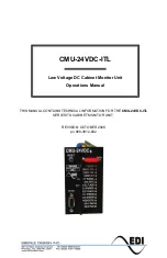 Предварительный просмотр 1 страницы EDI CMU-24VDC-ITL Series Operation Manual