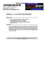 Preview for 1 page of EDI ED400D-E-111-4D-N4-SR1 Product Manual