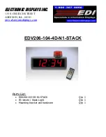 Preview for 1 page of EDI EDV206-104-4D-N1-STACK Quick Manual