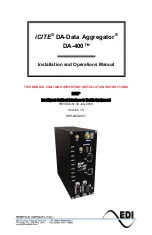 Preview for 1 page of EDI iCITE DA-400 Installation And Operation Manual