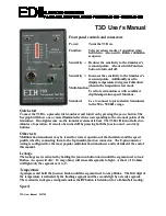 Preview for 1 page of EDI T3D User Manual