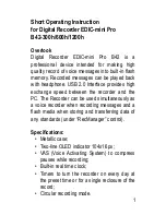 EDIC-mini Pro B42 Short Operating Instruction preview