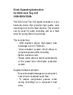 EDIC-mini Tiny A31 Short Operating Instructions preview