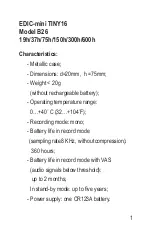 EDIC-mini TINY16 B26 Short Operating Instruction preview