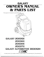 Edic GALAXT 2000EX Owner'S Manual & Parts List preview