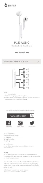 Preview for 1 page of EDIFIER EDF200082 User Manual