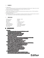 Preview for 4 page of EDIFIER Edifier R351 User Manual