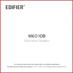 EDIFIER M601DB User Manual preview