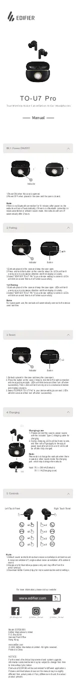 EDIFIER TO-U7 Pro Manual preview