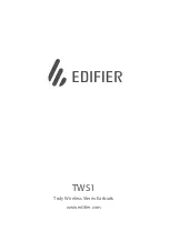 EDIFIER TWS1 User Manual предпросмотр