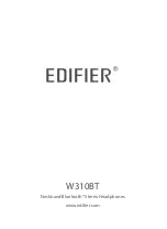 Preview for 1 page of EDIFIER W310BT User Manual