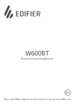 EDIFIER W600BT User Manual preview