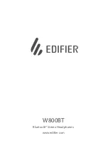 EDIFIER W800BT User Manual preview