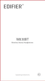 EDIFIER W830BT Operating Instructions Manual preview