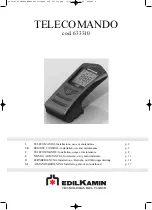 EdilKamin TELECOMANDO Installation, Use And Maintenance Manual preview