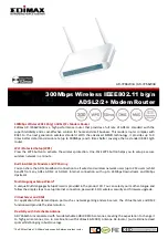 Edimax 2+ Modem Router AR-7266WnA Quick Start Manual preview