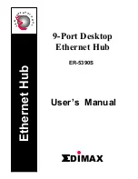 Edimax 9-Port Desktop Ethernet Hub ER-5390S User Manual preview