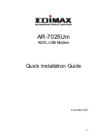 Предварительный просмотр 1 страницы Edimax AR-7025Um Quick Installation Manual