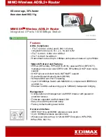 Edimax AR-7064Mg+ Specification Sheet preview