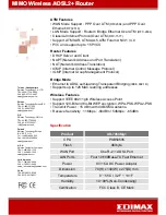 Preview for 2 page of Edimax AR-7064Mg+ Specification Sheet