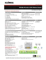 Preview for 2 page of Edimax AR-7186WnA Specifications