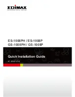 Preview for 1 page of Edimax ES-1008PH Quick Installation Manual