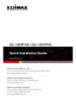 Edimax ES-1008PHE Quick Installation Manual preview