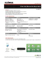 Preview for 3 page of Edimax ES-3305P V2 Features