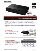 Предварительный просмотр 1 страницы Edimax ES-3308P V2 Datasheet