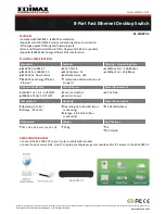 Предварительный просмотр 3 страницы Edimax ES-3308P V2 Datasheet