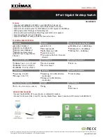 Preview for 3 page of Edimax ES-5800G V3 Features & Specifications