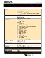 Preview for 2 page of Edimax ES-5816P Specifications