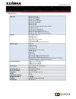 Preview for 2 page of Edimax ES-5816PHG Specifications